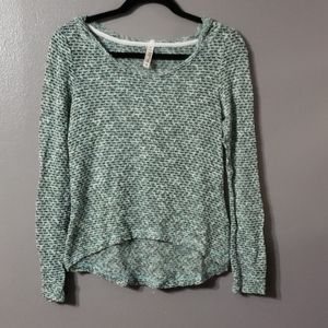 Mudd Hooded pullover Crochet Sweater Sz M